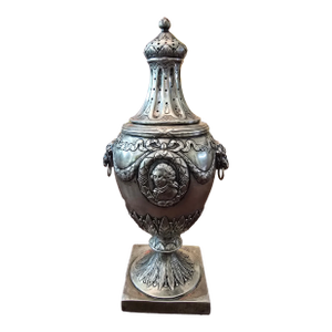 Antique Silvered Figural Urn Form Barware Shaker