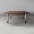Italian mid-century modern coffe table in wood and metal, 1960s Coffee table with a square wooden top. The round chrome-...