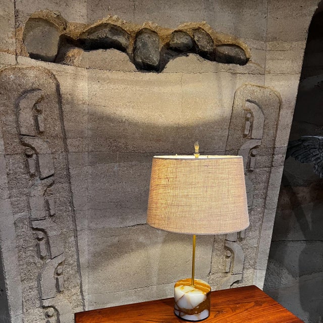 Pr Limited Edition Polished Quartz Table Lamps For Sale - Image 10 of 11