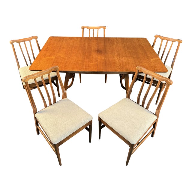 Mid 20th Century Walnut Sculptural Dining Set by Blowing Rock - Set of 6 For Sale