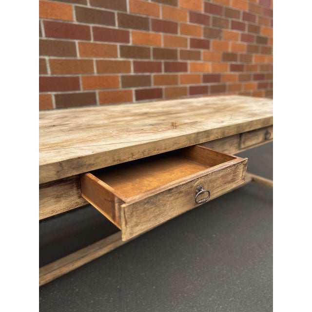 19th Century 19th Century Oak Farmhouse Table For Sale - Image 5 of 18