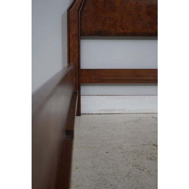 Wood Henredon King Size Art Nouveau High Back Bed For Sale - Image 7 of 17