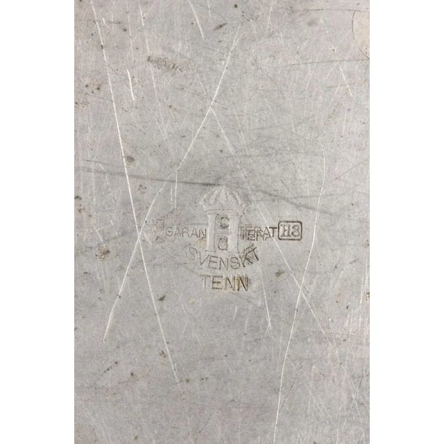 1930s Serving Tray in Pewter attributed to Sylvia Stave, 1934 For Sale - Image 5 of 6