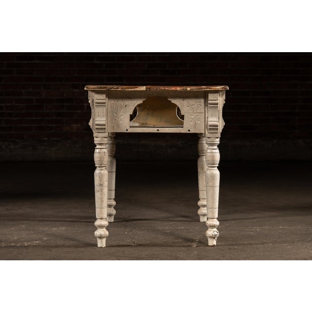 Late 19th Century Late 19th Century Eastlake Farmhouse Kitchen Table For Sale - Image 5 of 16