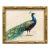 Reproduction Vintage "Garden Friends" Art Print, Framed Peacock For Sale