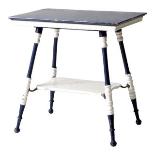 Antique Turned Leg Side Table For Sale