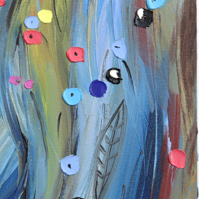 Love in Bloom - Original Floral Figurative Abstract Impasto Oil Painting by Ekaterina Ermilkina For Sale - Image 4 of 9