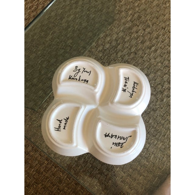 Ceramic Handmade Turkish Sauce Plate For Sale - Image 7 of 8