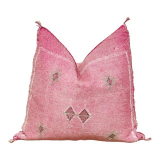 Desert Rose Moroccan Cactus Silk Pillow For Sale