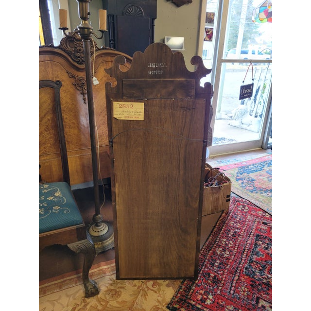 Brown Tall Vintage Queen Anne Wood & Gilt Mirror For Sale - Image 8 of 9