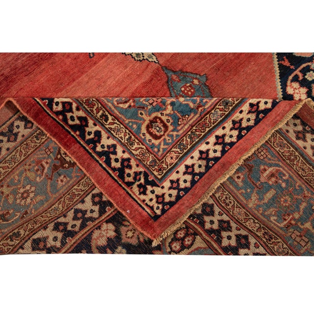 Shabby Chic Early 20th Century Antique Bidjar Wool Rug For Sale - Image 3 of 13