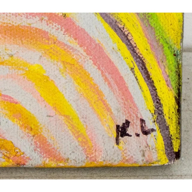 Textile Kayo Lennar "Mr. & Mrs. Adam..." Oil on Canvas, Pair For Sale - Image 7 of 13