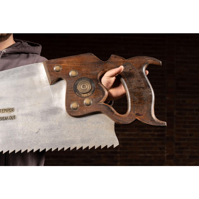 Silver Circa 1920 Spear & Jackson “Spearior” Handsaws Oversized Trade Sign For Sale - Image 8 of 9