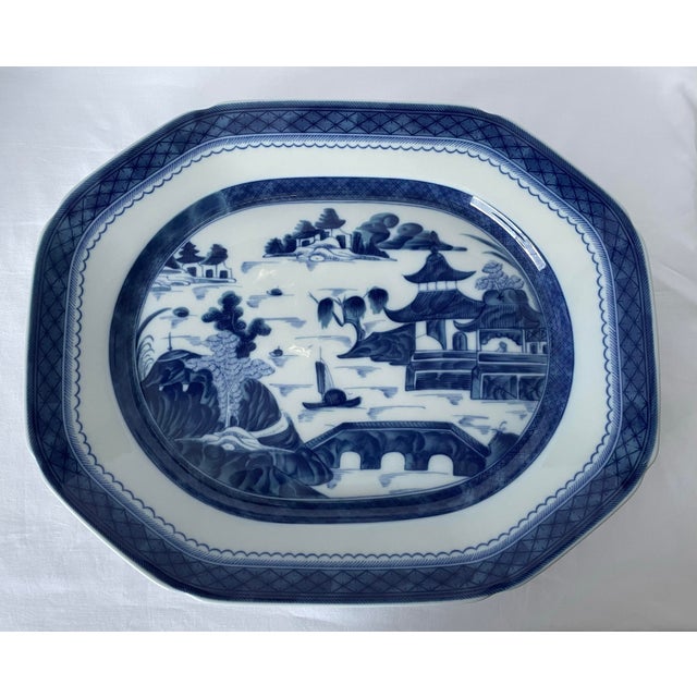 Ceramic 1980s Mottahedeh Canton Octagonal Tureen and Platter For Sale - Image 7 of 9