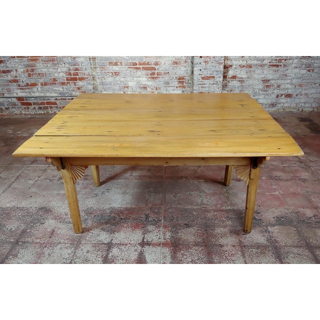 French 19th Century French Farmhouse Pine Drop Leaf Dining Table For Sale - Image 3 of 13