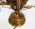 Mid-Century Italian Hollywood Regency Gilt Iron Daisy & Tulip Tole Lamp For Sale - Image 9 of 16