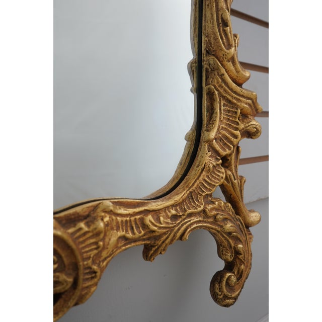 1990s Friedman Brothers Chippendale Rococo Gold Frame Mirror For Sale - Image 5 of 13