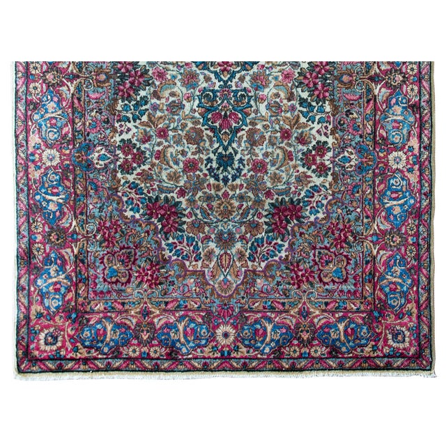 Early 20th Century Persian Kirman Rug For Sale - Image 15 of 16