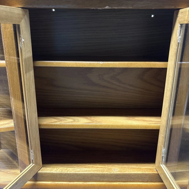 Vintage MCM Double Door Curio Cabinet For Sale - Image 9 of 9