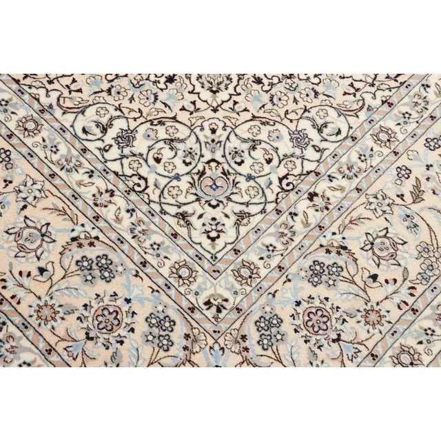 Nain Hand-Knotted Rug with Floral Pattern For Sale - Image 5 of 10