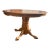 1980s Claw Foot Round Oak Dining Table For Sale