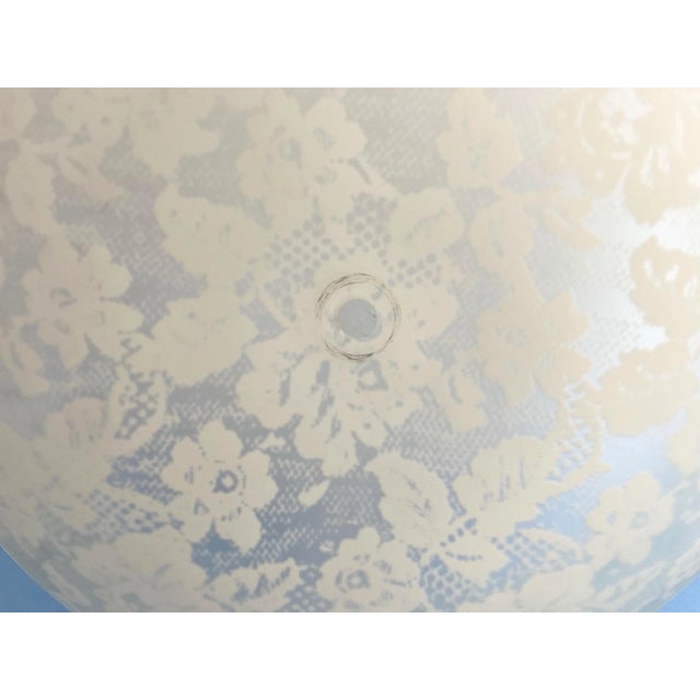Mid Century Floral Damask Flush Light For Sale - Image 17 of 18