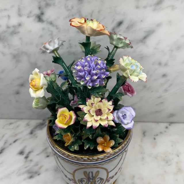 French Sevres Porcelain Flower Vase or Cachepot For Sale In Portland, ME - Image 6 of 14