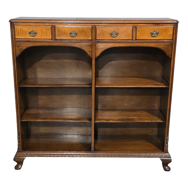 French Open Adjustable Library Bookcase, 1920 For Sale