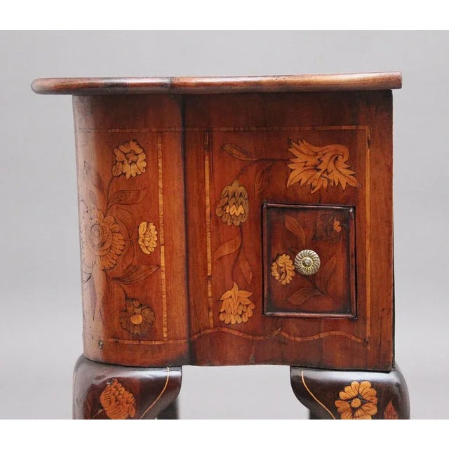 Antique Dutch Side Table in Marquetry and Walnut For Sale - Image 4 of 18