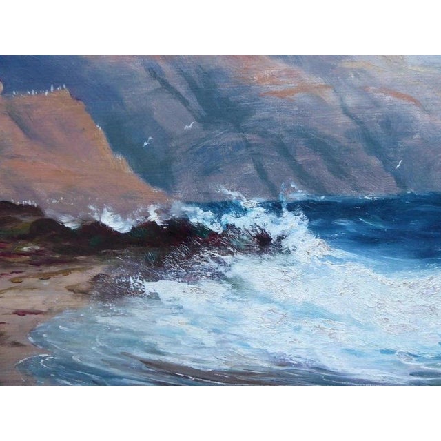 G. H. Pettit, Raging Sea, 19th Century, Oil Painting on Canvas, Framed For Sale - Image 6 of 14