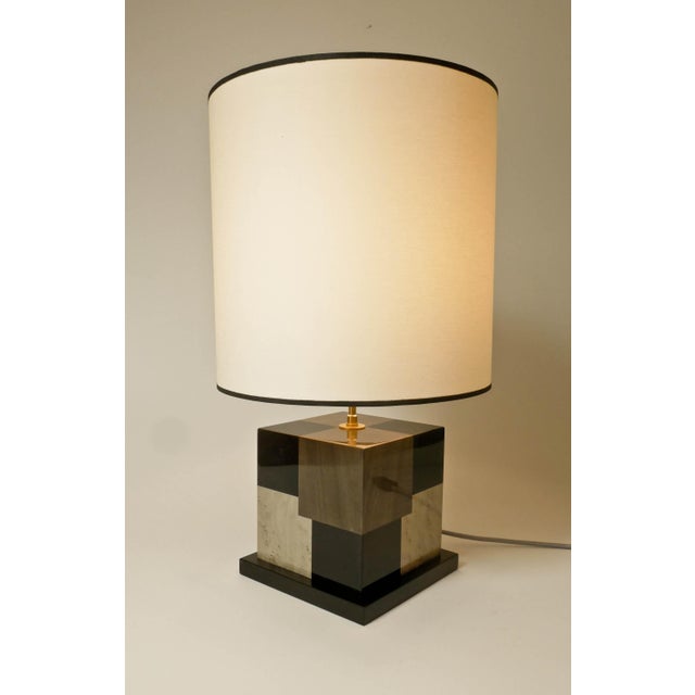 Black and Grey Sycamore Table and Desk Lamp Cubes by Aymeric Lefort For Sale - Image 12 of 18