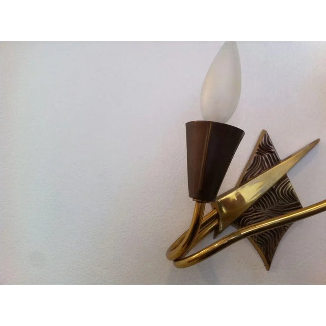 Metal Pair of French 1970s Appliques or Sconces For Sale - Image 7 of 11