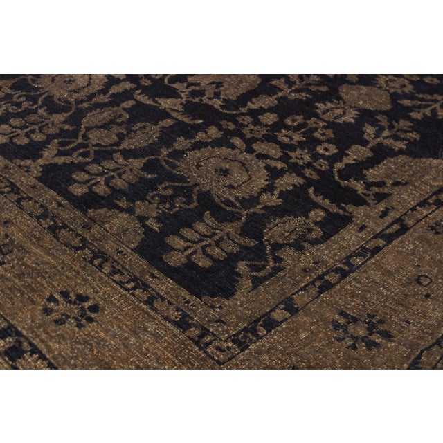 Boho Chic Blue/Brown Wool Rug - 8'5'' X 11'11'' For Sale - Image 4 of 10