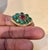 2 Ct Natural Emerald, 1 Oval Ruby Cocktail Marquise Shape Ring 14 Kt Yellow Gold For Sale - Image 9 of 18