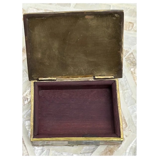 Ooak, Vintage, Abalone/Winged Goddess Box For Sale In Los Angeles - Image 6 of 7