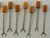 Mid-Century Modern Mid 20th Century Set of 12 Mexican Honey Onyx Cocktail Forks in Amber Tones, Mid-Century Modern For Sale - Image 3 of 12