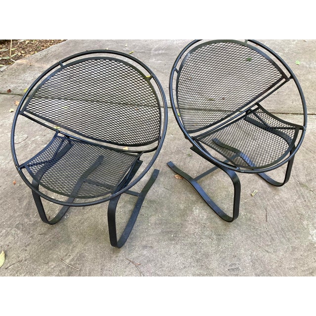 Black Tempestini for Salterini Cantilever Radar Chairs - A Pair, Attributed For Sale - Image 8 of 8