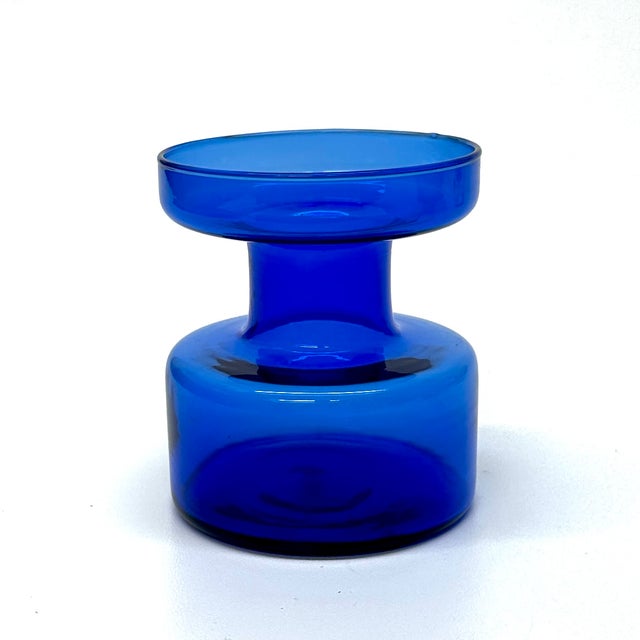 Curvaceous Mixed Blue & Green Glass Vessel Curation - Group of 5 For Sale In Miami - Image 6 of 10