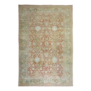Zabihi Collection Oversize Antique Sultanabad Mahal Persian Carpet - 10'8" x 16'10" For Sale