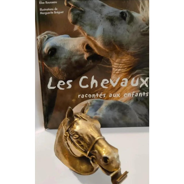 1960s Ted Arnold Ltd. Brass Tone Metal Horse Head Tape Dispenser For Sale - Image 10 of 10