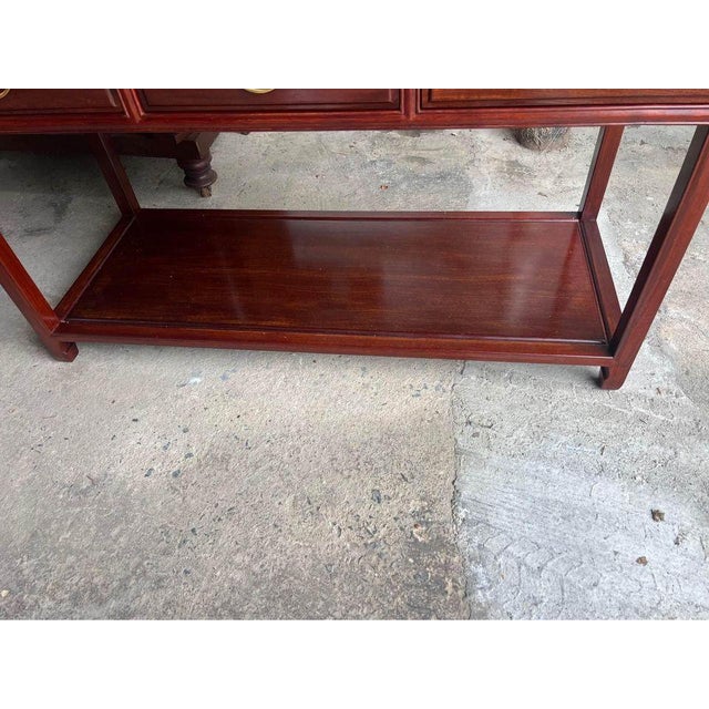 Chinoiserie Vintage Ming Style Solid Rosewood Server or Console Table. For Sale - Image 3 of 10