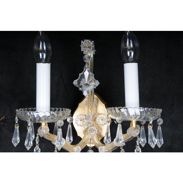 Palwa Wall Sconces in Crystal Brass, 1960, Set of 6 For Sale - Image 8 of 18