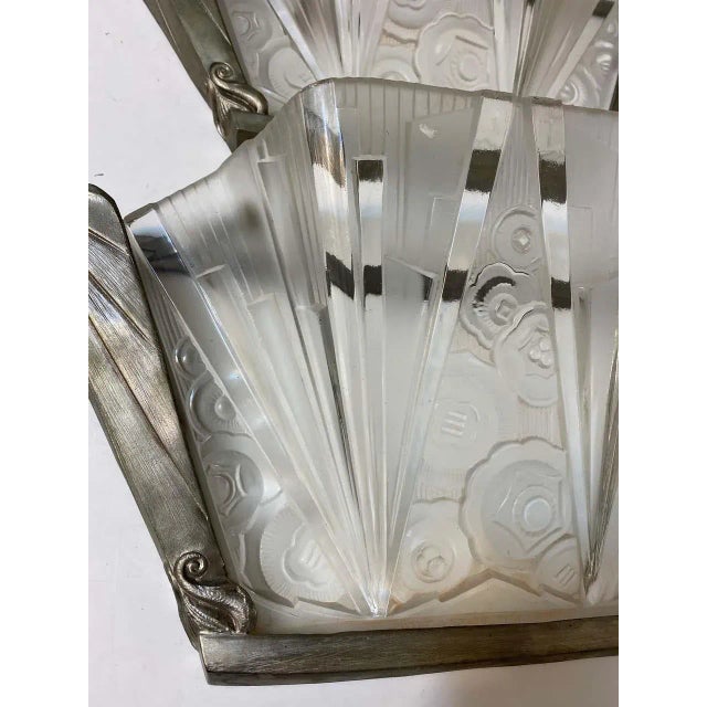 Pair of Hettier Vincent French Art Deco Wall Sconces For Sale In New York - Image 6 of 12