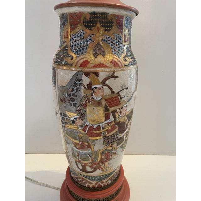 Beautiful figurative detail on this Asian lamp. I just need a lampshade. Wiring all good. Be a great detail in a Asian...