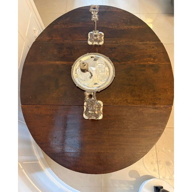 Antique Oak Gateleg 6-Seater Dining Table with Bobbin Turned Legs, 1680 For Sale - Image 9 of 14