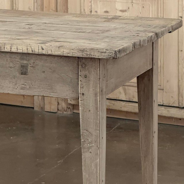 18th Century Grand Rustic Country French Stripped Sycamore Farm Table For Sale - Image 10 of 18