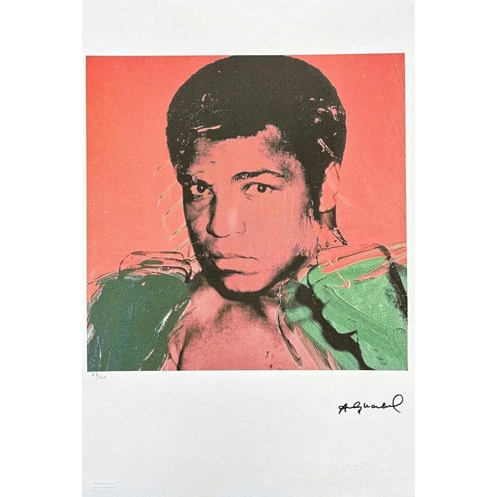 After Andy Warhol, Muhammad Ali Red , 1980s, Lithograph | Chairish