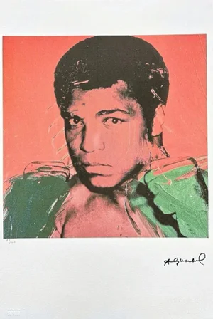 After Andy Warhol, Muhammad Ali Red , 1980s, Lithograph