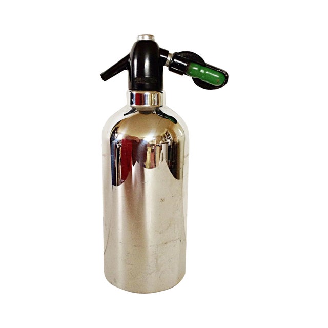 1940s Steel Soda King Seltzer Bottle For Sale