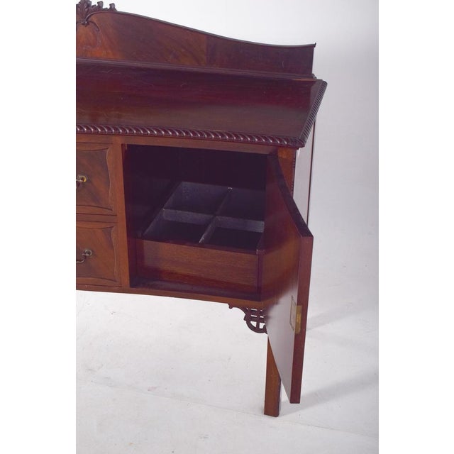 Wood Antique European Sideboard in Mahogany, 1890s For Sale - Image 7 of 9
